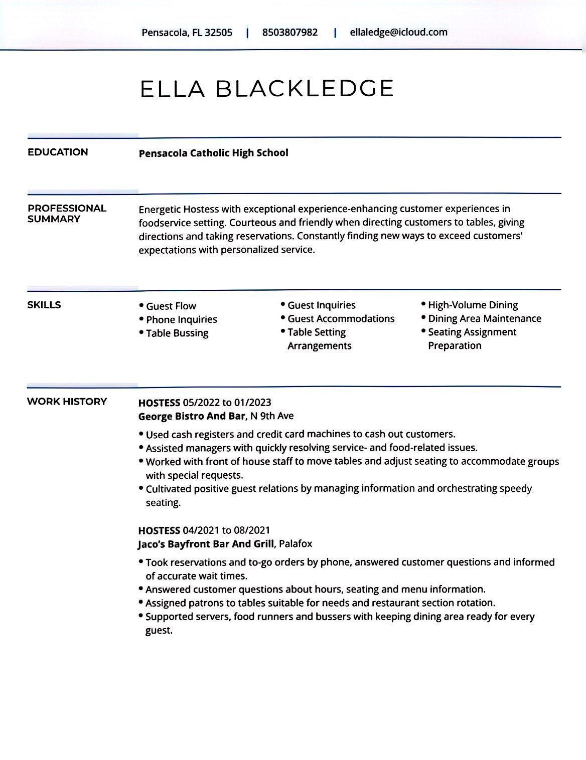 ELLA BLACKLEDGE