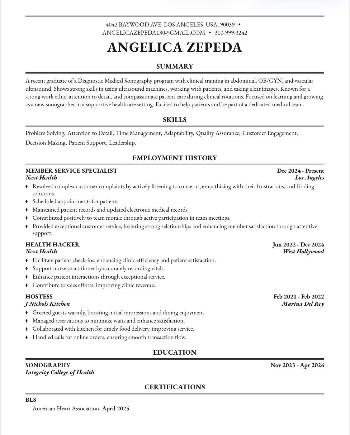 ANGELICA ZEPEDA