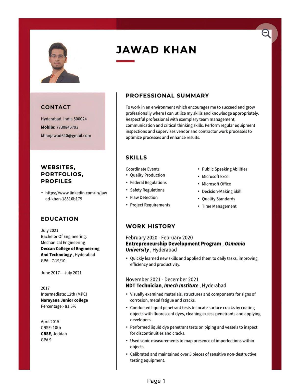 JAWAD MASOOD ALI KHAN
