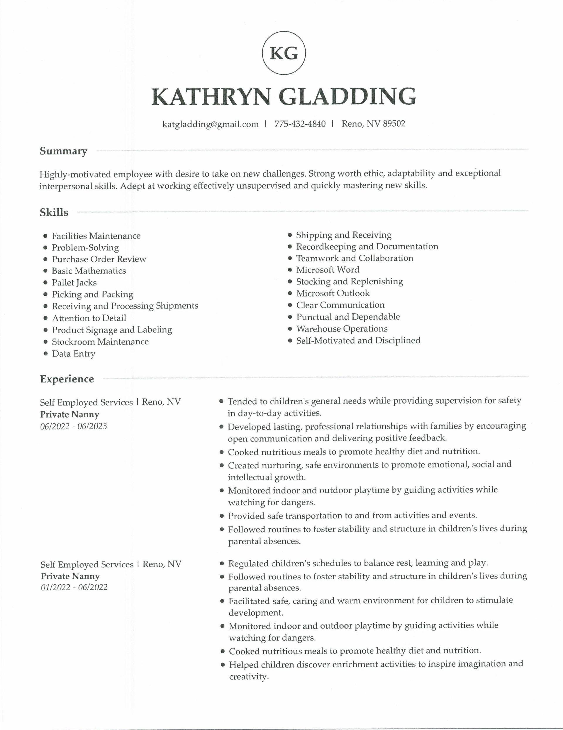 Kathryn Gladding