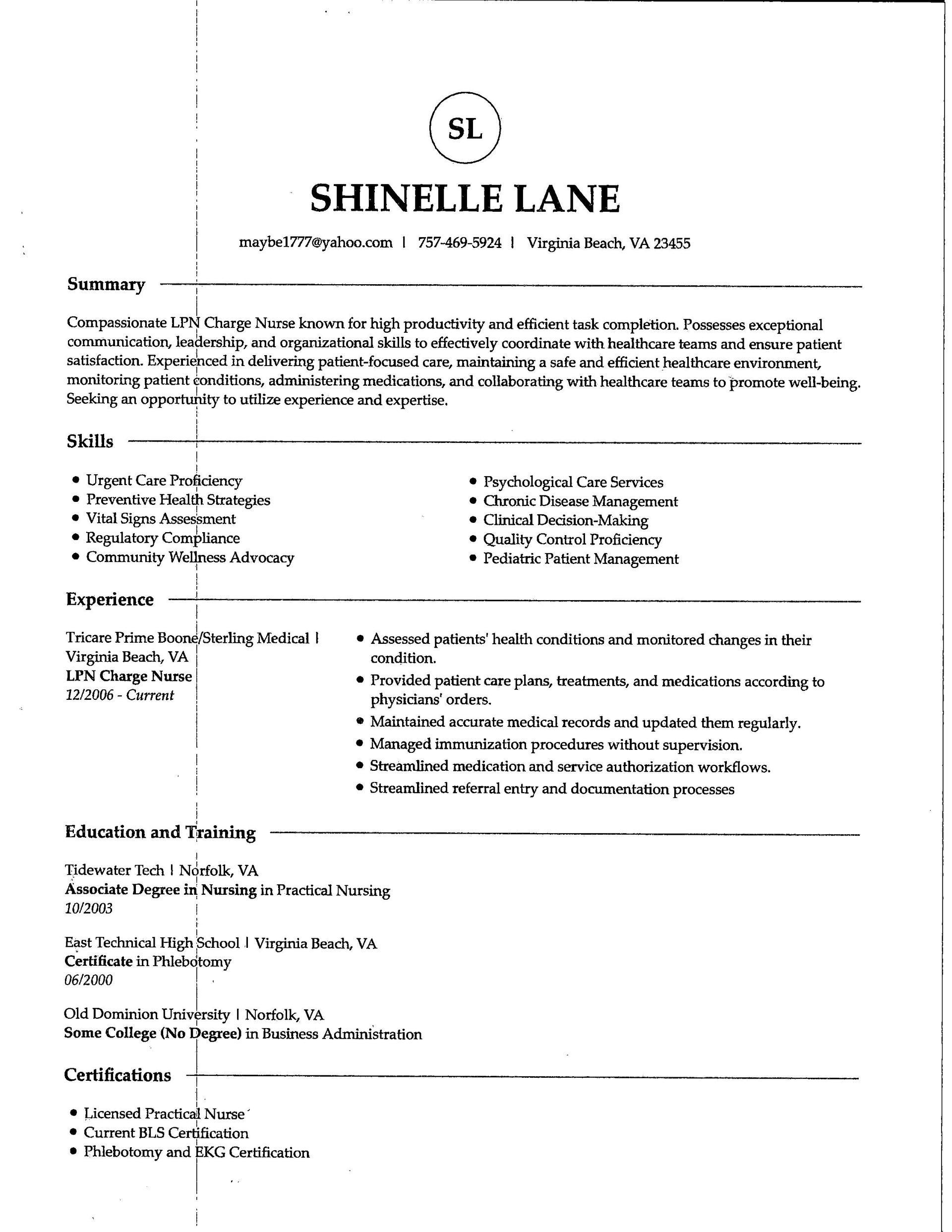 SHINELLE LANE