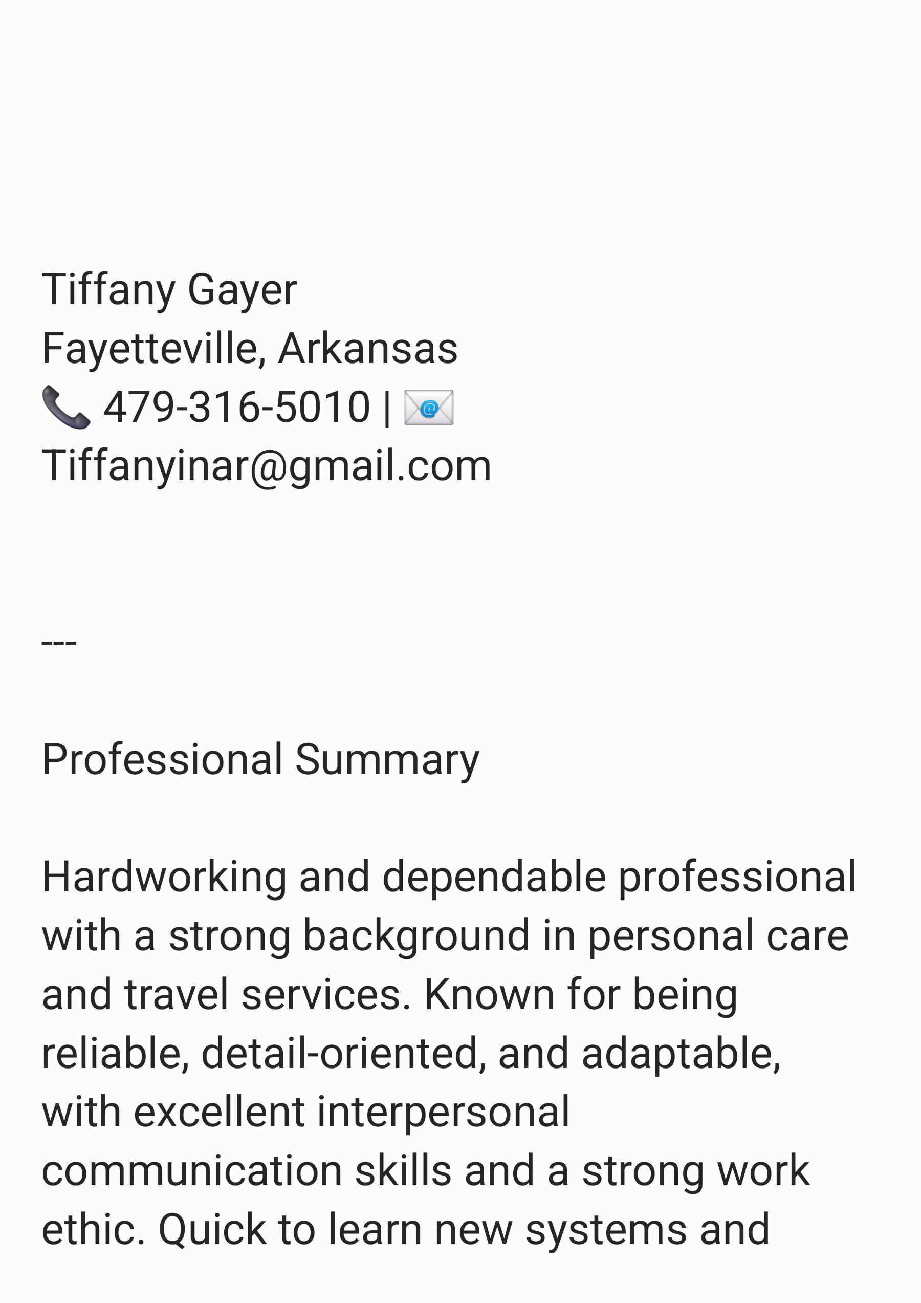 Tiffany Gayer