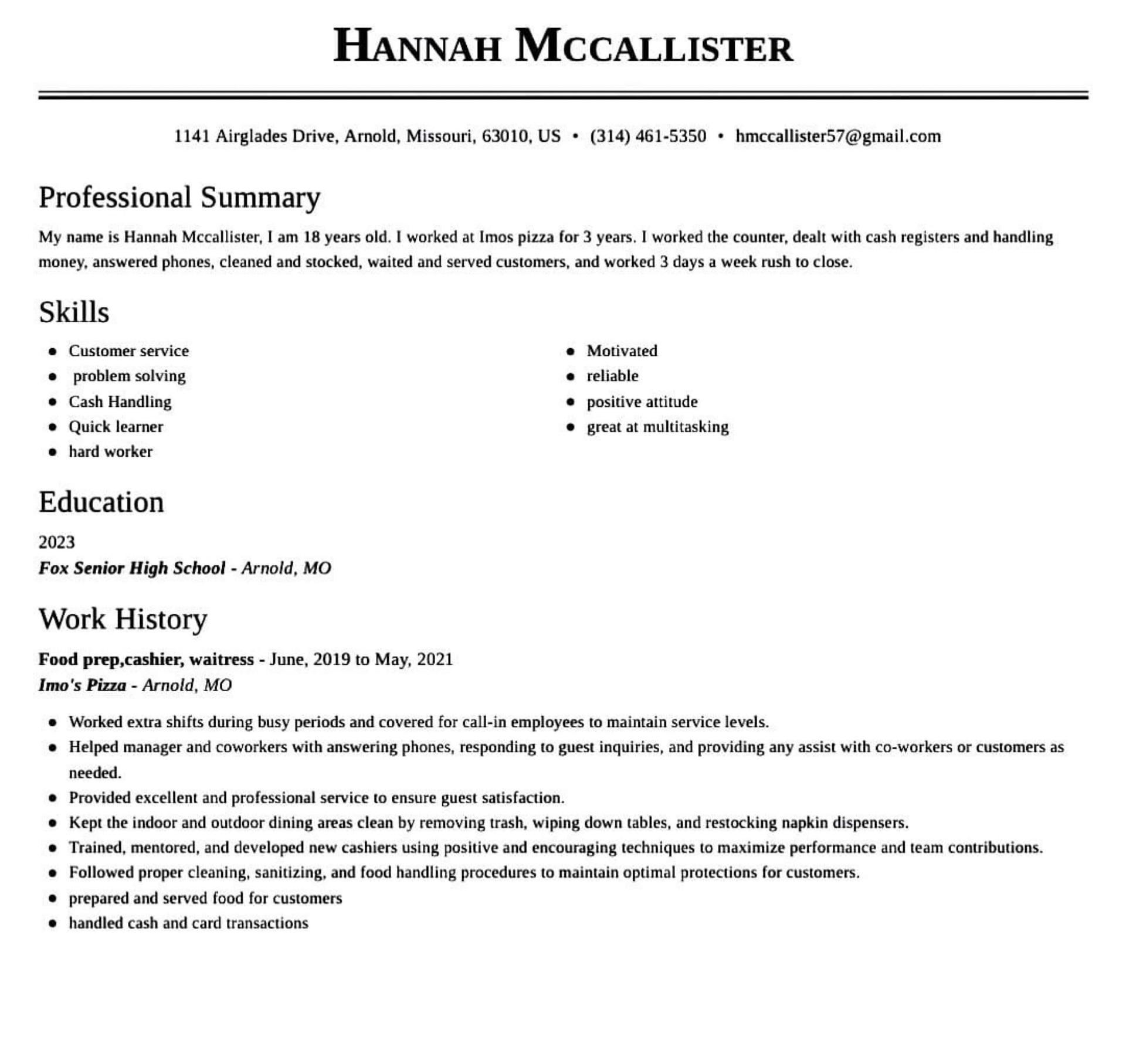 Hannah McCallister