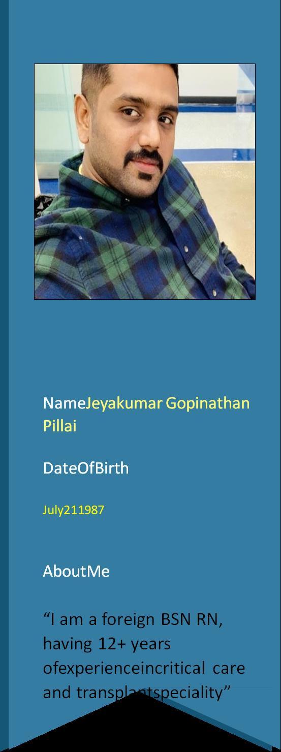 Jeyakumar G Pillai