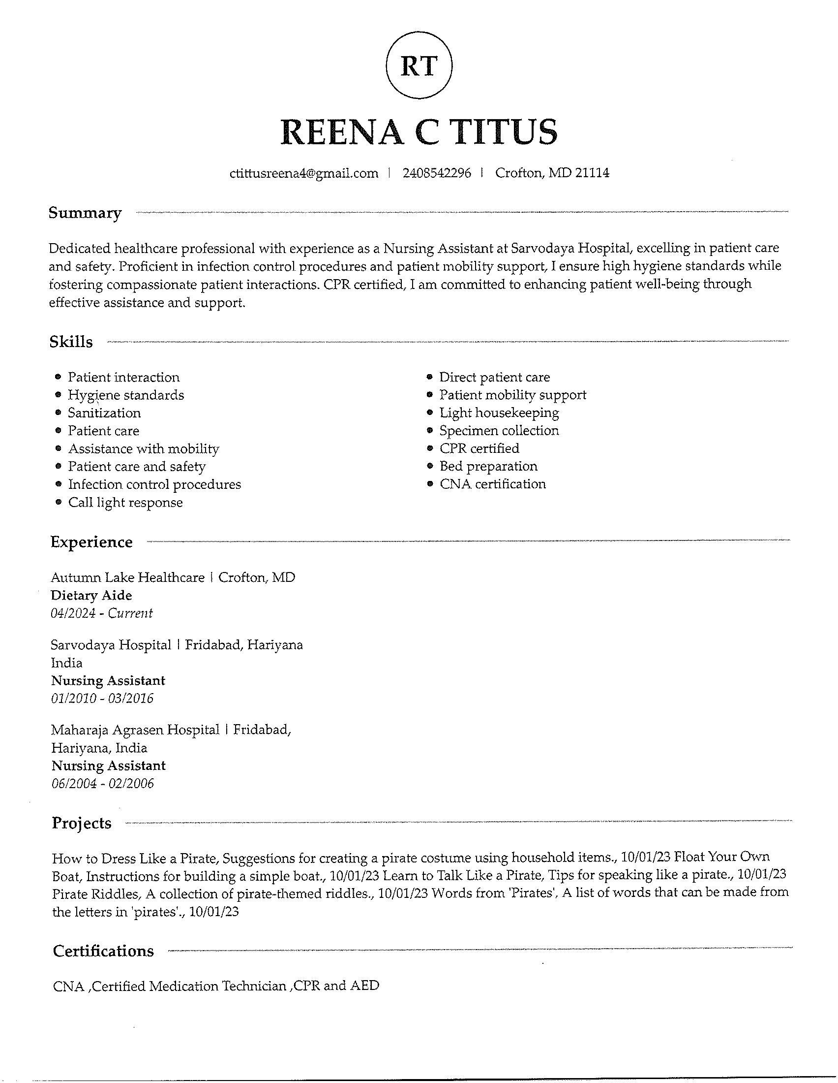 REENA C TITUS