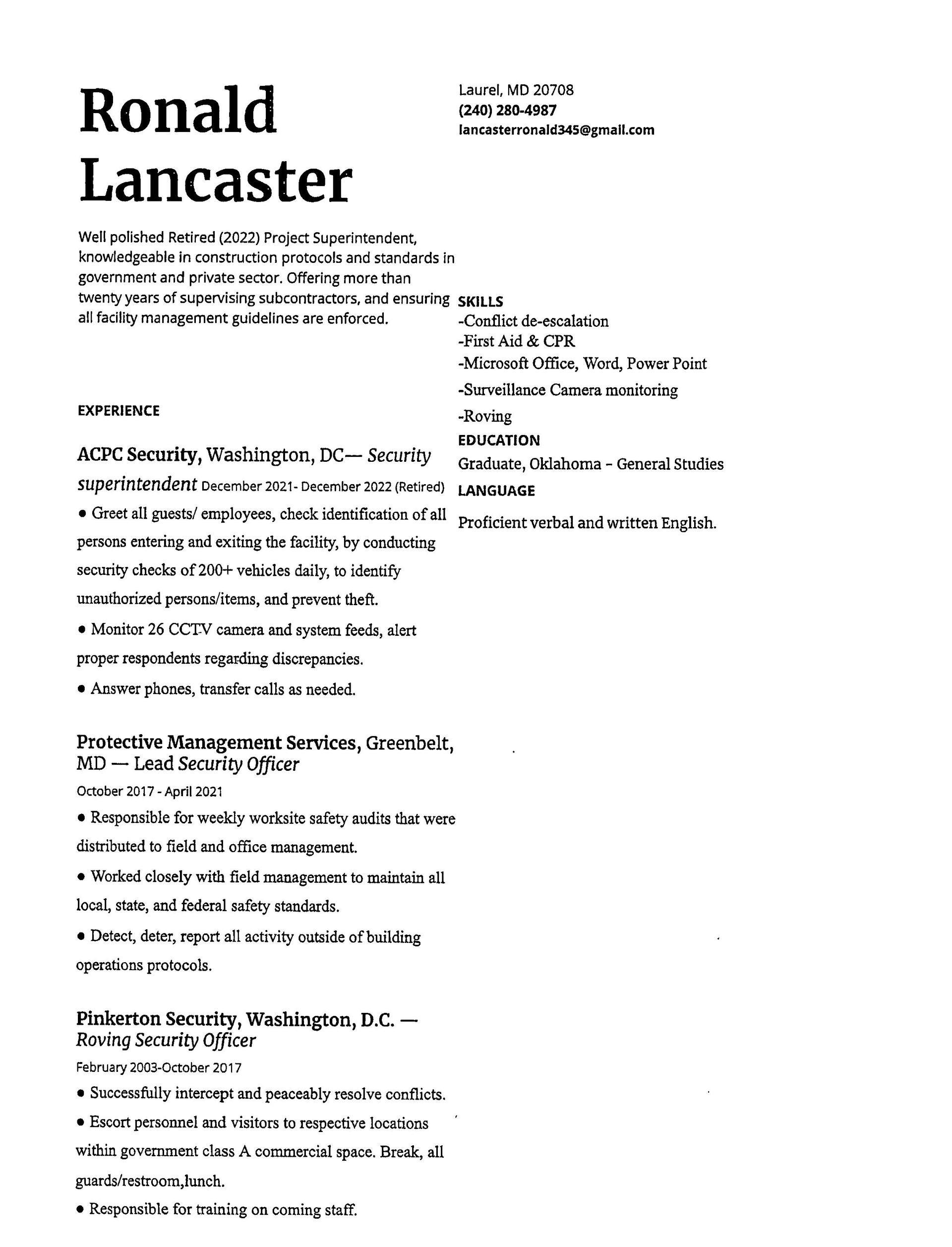 Ronald Lancaster