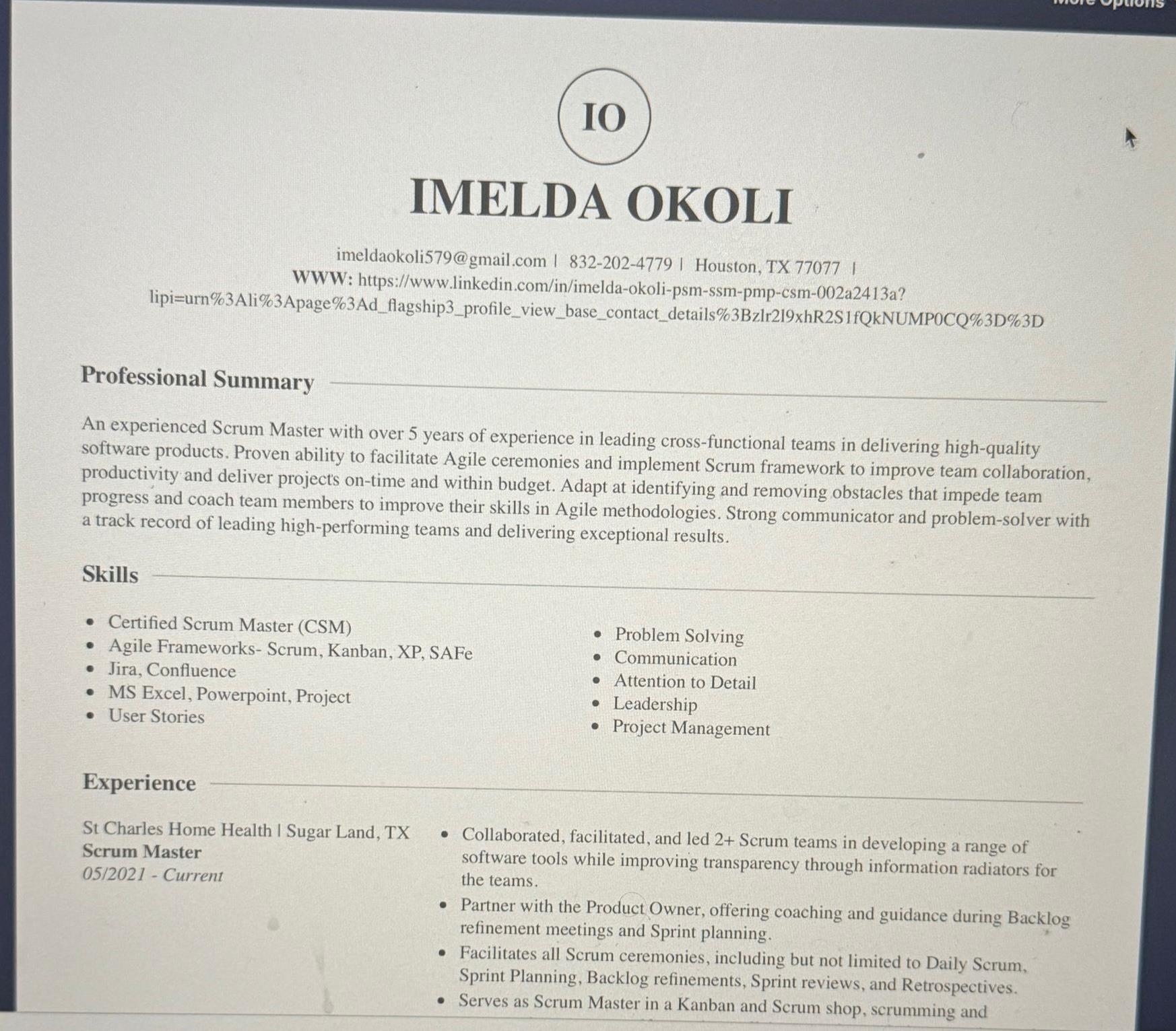 IMELDA OKOLI