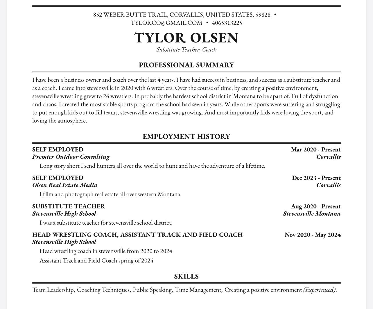 TYLOR OLSEN